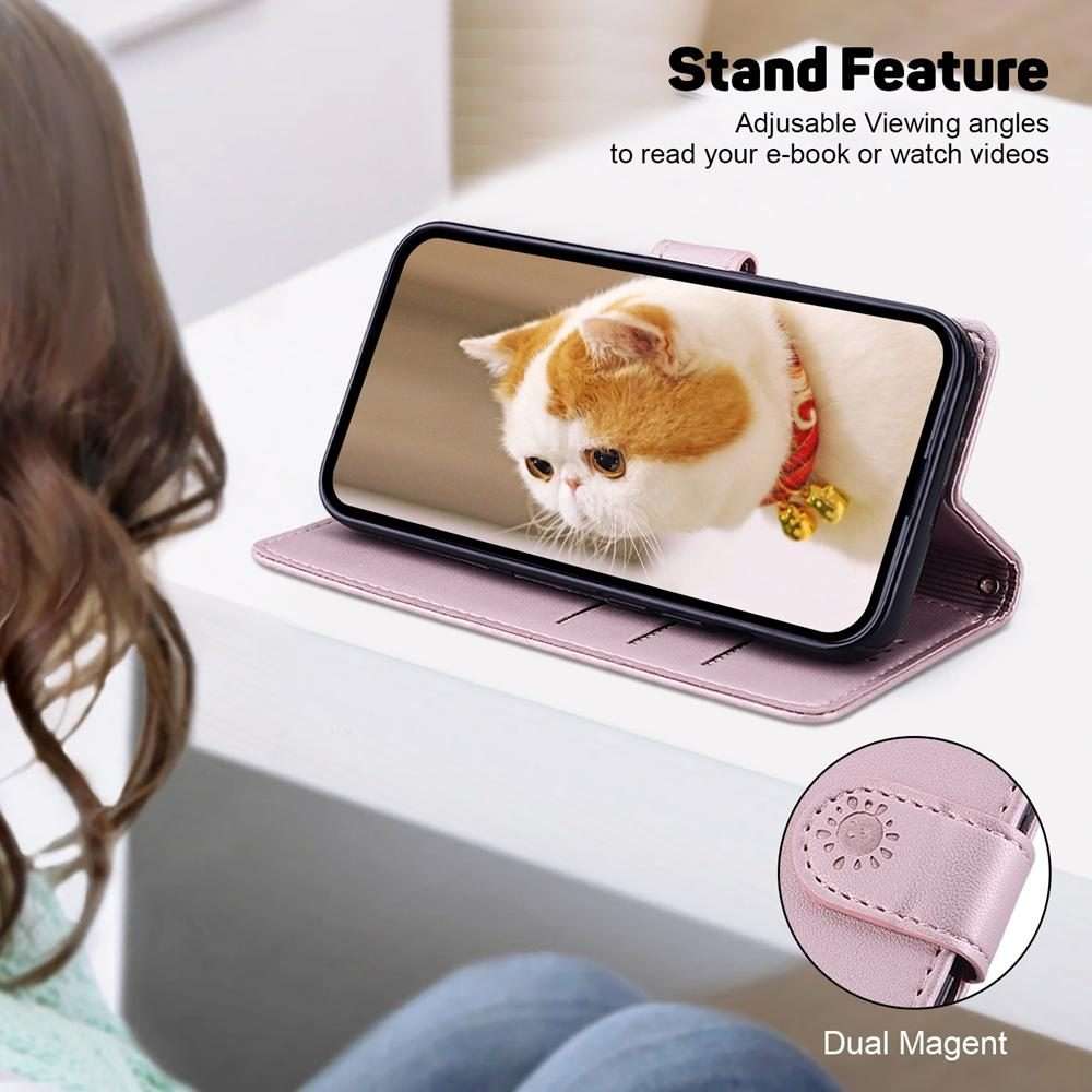 For Infinix Note 50 Pro+ Cute Cats RFID Leather Phone Case(Rose Gold)