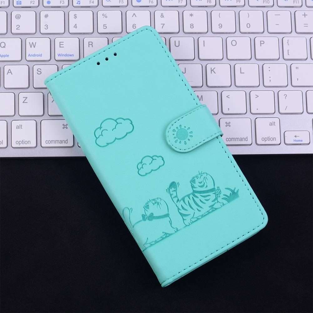 For Infinix Note 50 Pro+ Cute Cats RFID Leather Phone Case(Green)