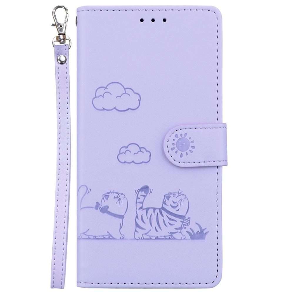 For Infinix Note 50 Pro+ Cute Cats RFID Leather Phone Case(Purple)