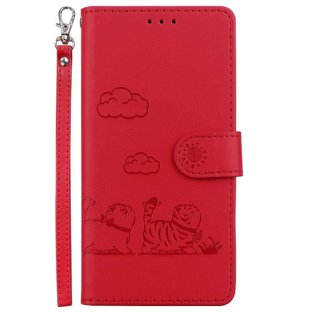 For Infinix Note 50 Pro+ Cute Cats RFID Leather Phone Case(Red)