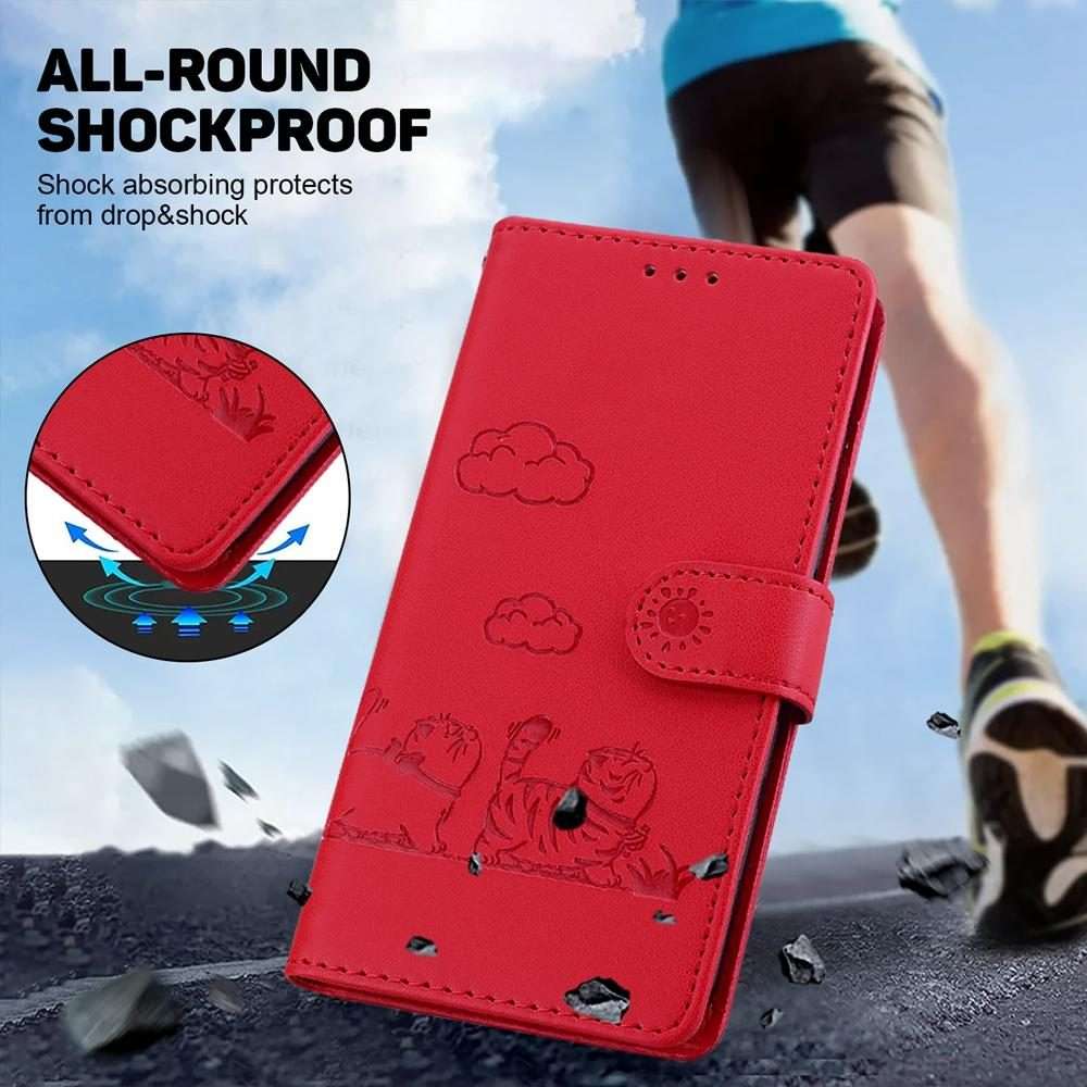 For Infinix Note 50 Pro+ Cute Cats RFID Leather Phone Case(Red)