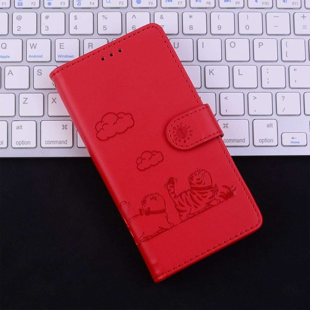 For Infinix Note 50 Pro+ Cute Cats RFID Leather Phone Case(Red)