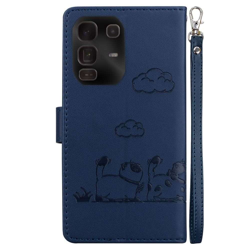 For Infinix Note 50 Pro+ Cute Cats RFID Leather Phone Case(Blue)