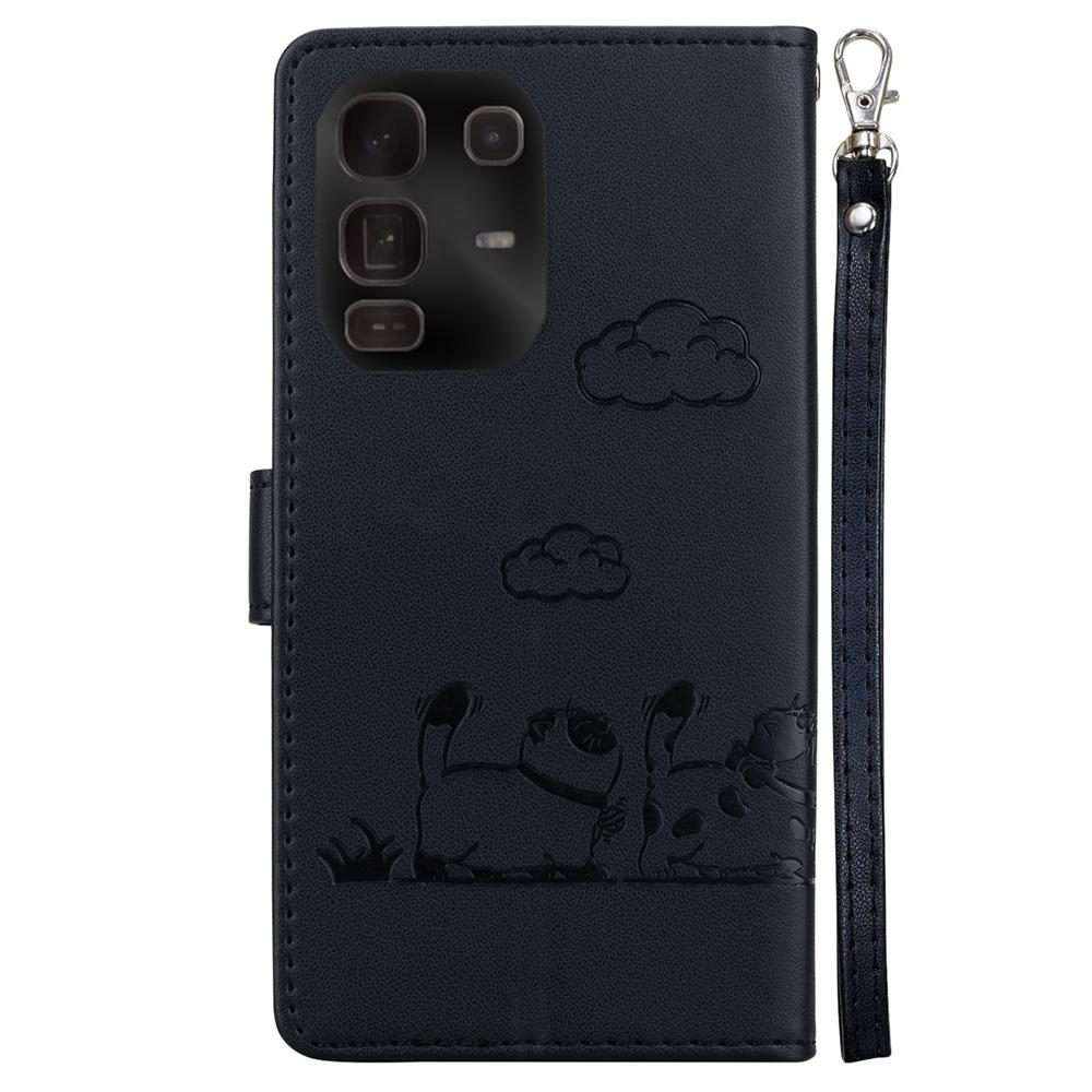 For Infinix Note 50 Pro+ Cute Cats RFID Leather Phone Case(Black)