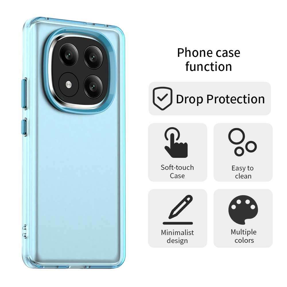 For Redmi Note 14 Pro+ 5G Candy PC Hybrid TPU Shockproof Phone Case(Blue)