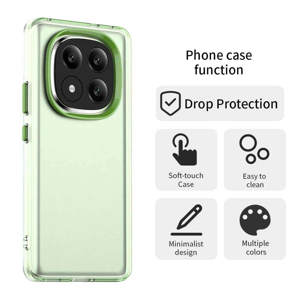 For Redmi Note 14 Pro+ 5G Candy PC Hybrid TPU Shockproof Phone Case(Green)