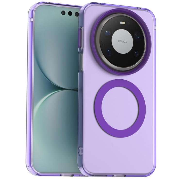 For Huawei Mate 80 Pro Max Candy Magsafe PC Hybrid TPU Phone Case(Purple)