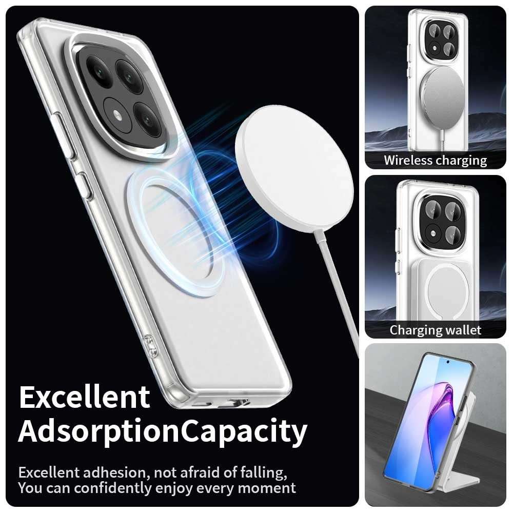 For Redmi Note 14 Pro+ 5G Candy Magsafe PC Hybrid TPU Phone Case(White)