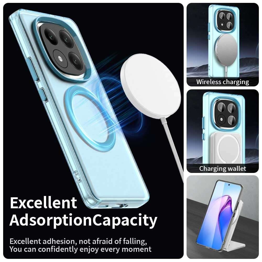 For Redmi Note 14 Pro+ 5G Candy Magsafe PC Hybrid TPU Phone Case(Blue)