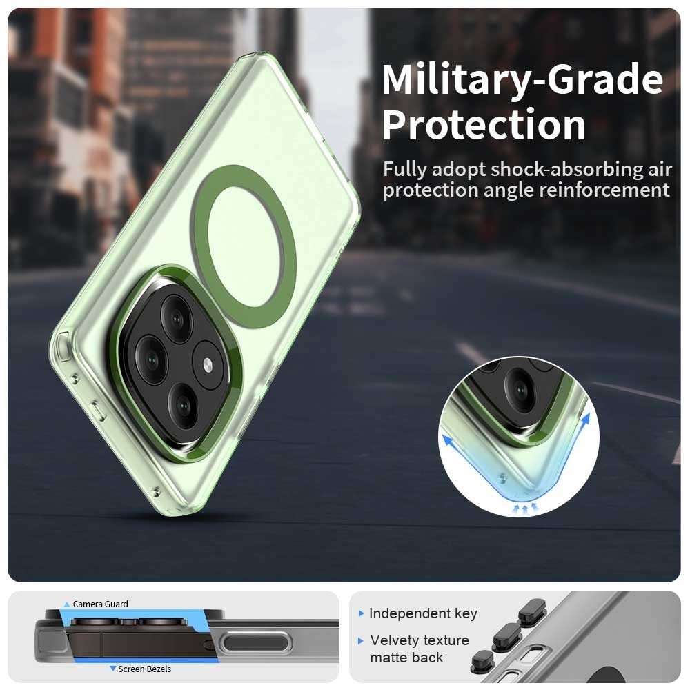 For Redmi Note 14 Pro+ 5G Candy Magsafe PC Hybrid TPU Phone Case(Green)