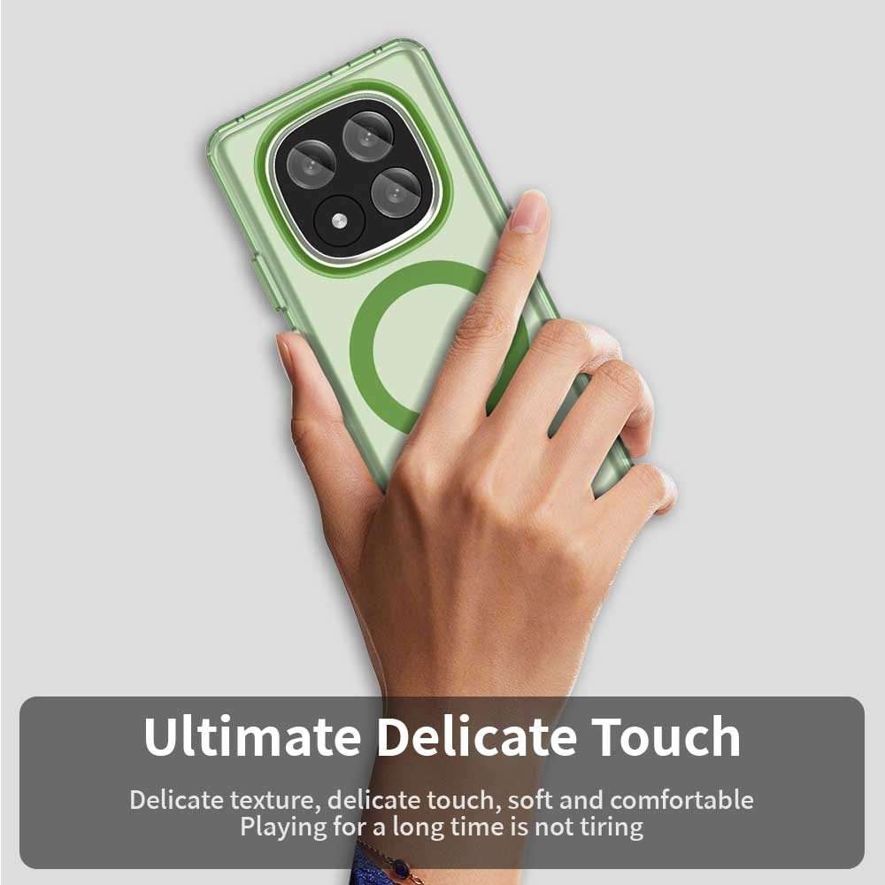 For Redmi Note 14 Pro+ 5G Candy Magsafe PC Hybrid TPU Phone Case(Green)