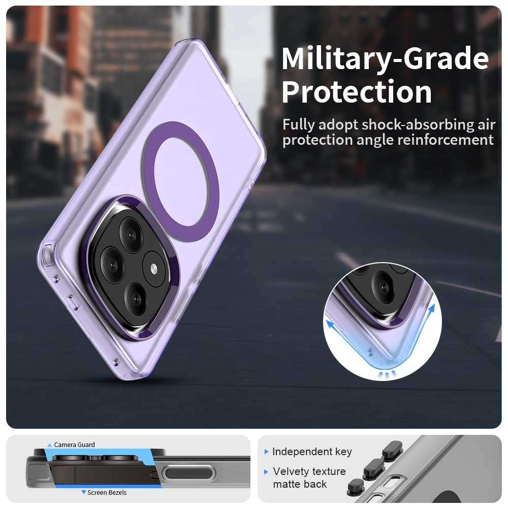 For Redmi Note 14 Pro+ 5G Candy Magsafe PC Hybrid TPU Phone Case(Purple)