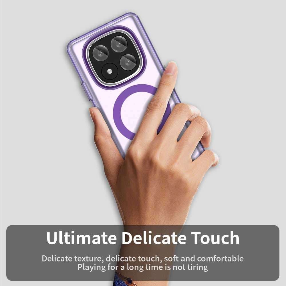 For Redmi Note 14 Pro+ 5G Candy Magsafe PC Hybrid TPU Phone Case(Purple)