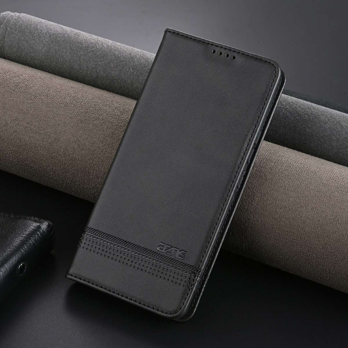 For Xiaomi 15 Pro AZNS Magnetic Calf Texture Flip Leather Phone Case(Black)
