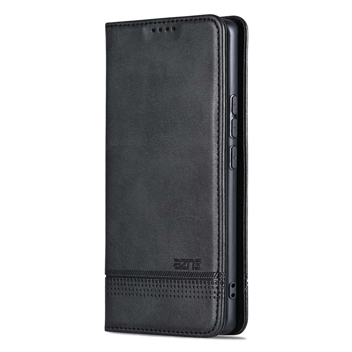 For Xiaomi 15 Pro AZNS Magnetic Calf Texture Flip Leather Phone Case(Black)