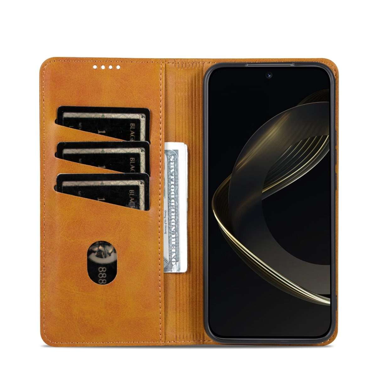 For Xiaomi 15 Pro AZNS Magnetic Calf Texture Flip Leather Phone Case(Light Brown)