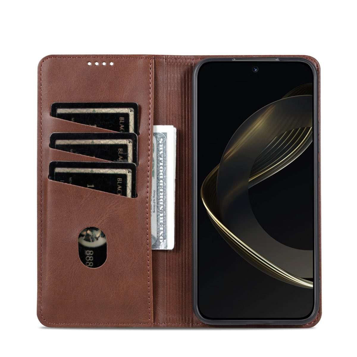 For Xiaomi 15 Pro AZNS Magnetic Calf Texture Flip Leather Phone Case(Dark Brown)