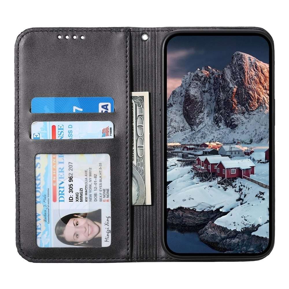 For Xiaomi 15 Pro Cubic Grid Calf Texture Magnetic Leather Phone Case(Black)