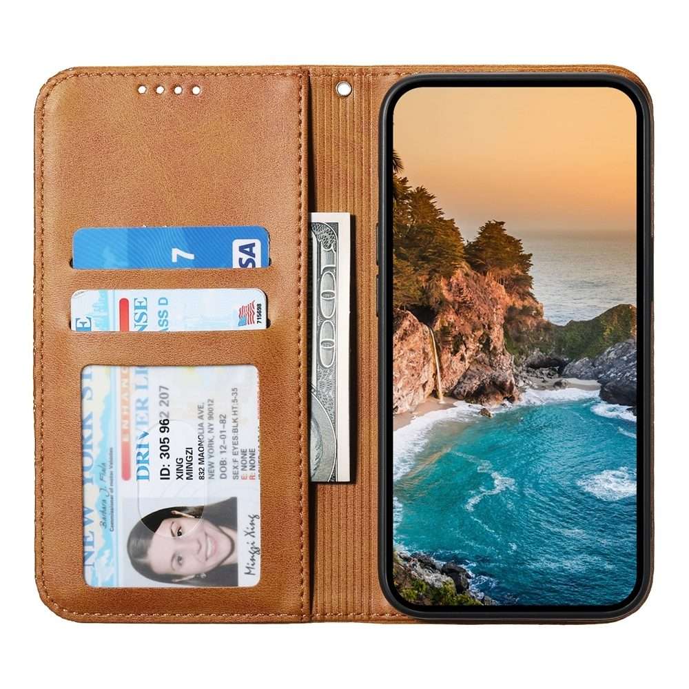 For Xiaomi 15 Pro Cubic Grid Calf Texture Magnetic Leather Phone Case(Yellow)