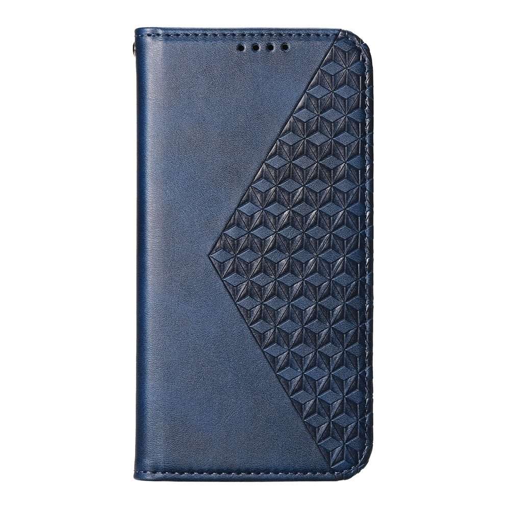 For Xiaomi 15 Pro Cubic Grid Calf Texture Magnetic Leather Phone Case(Blue)