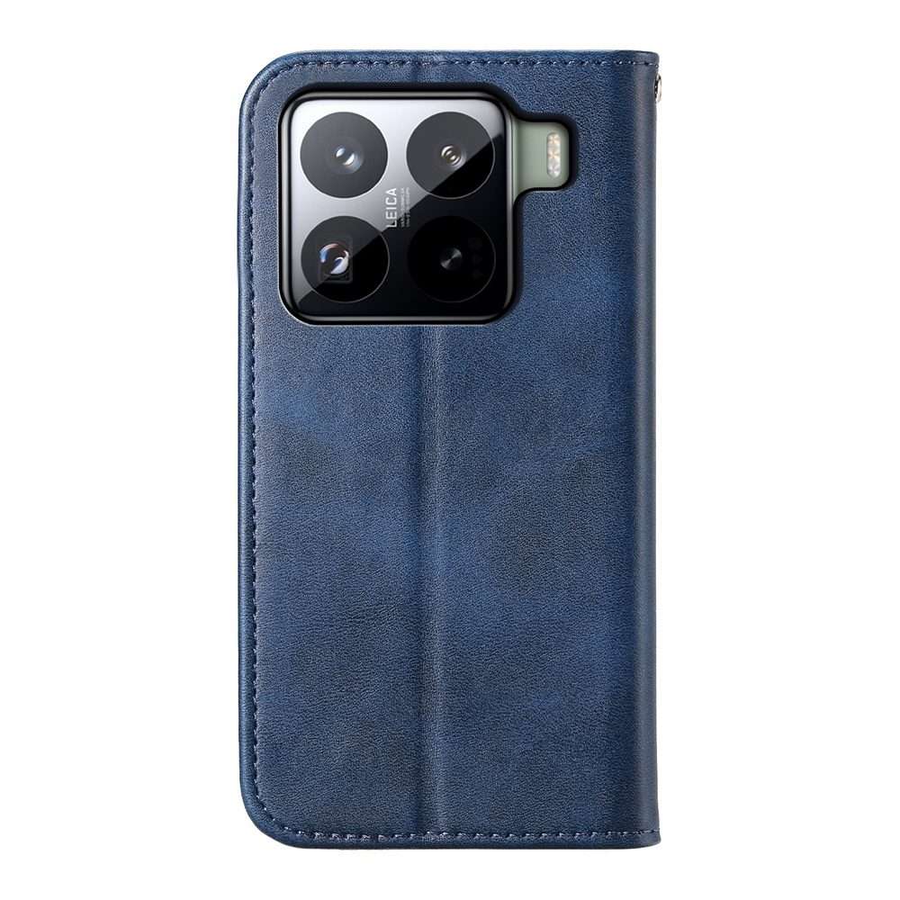 For Xiaomi 15 Pro Cubic Grid Calf Texture Magnetic Leather Phone Case(Blue)