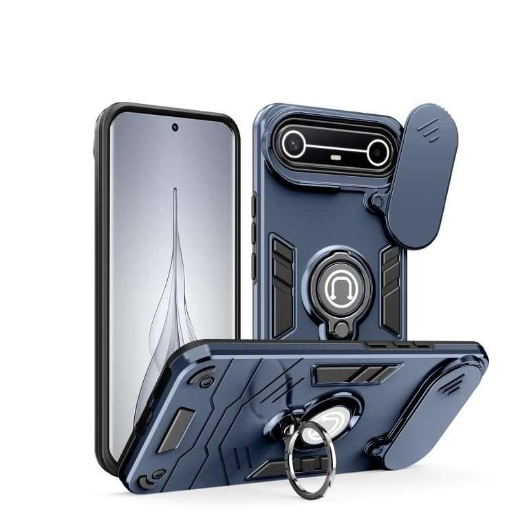 For Tecno Pova Slim 5G / Spark Slim 4G Camshield Ring Holder Phone Case(Royal Blue)
