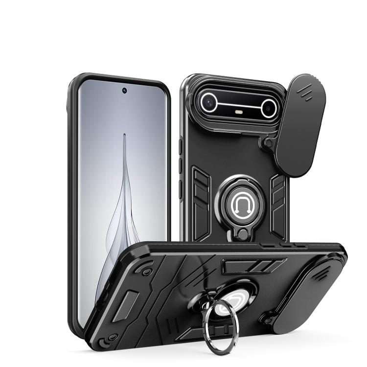 For Tecno Pova Slim 5G / Spark Slim 4G Camshield Ring Holder Phone Case(Black)