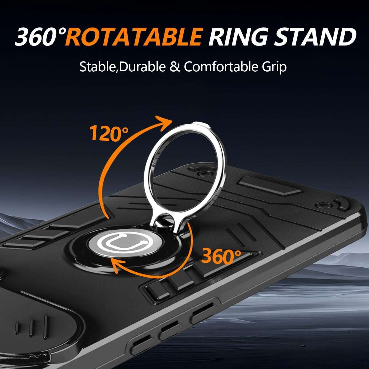 For Tecno Pova Slim 5G / Spark Slim 4G Camshield Ring Holder Phone Case(Black)