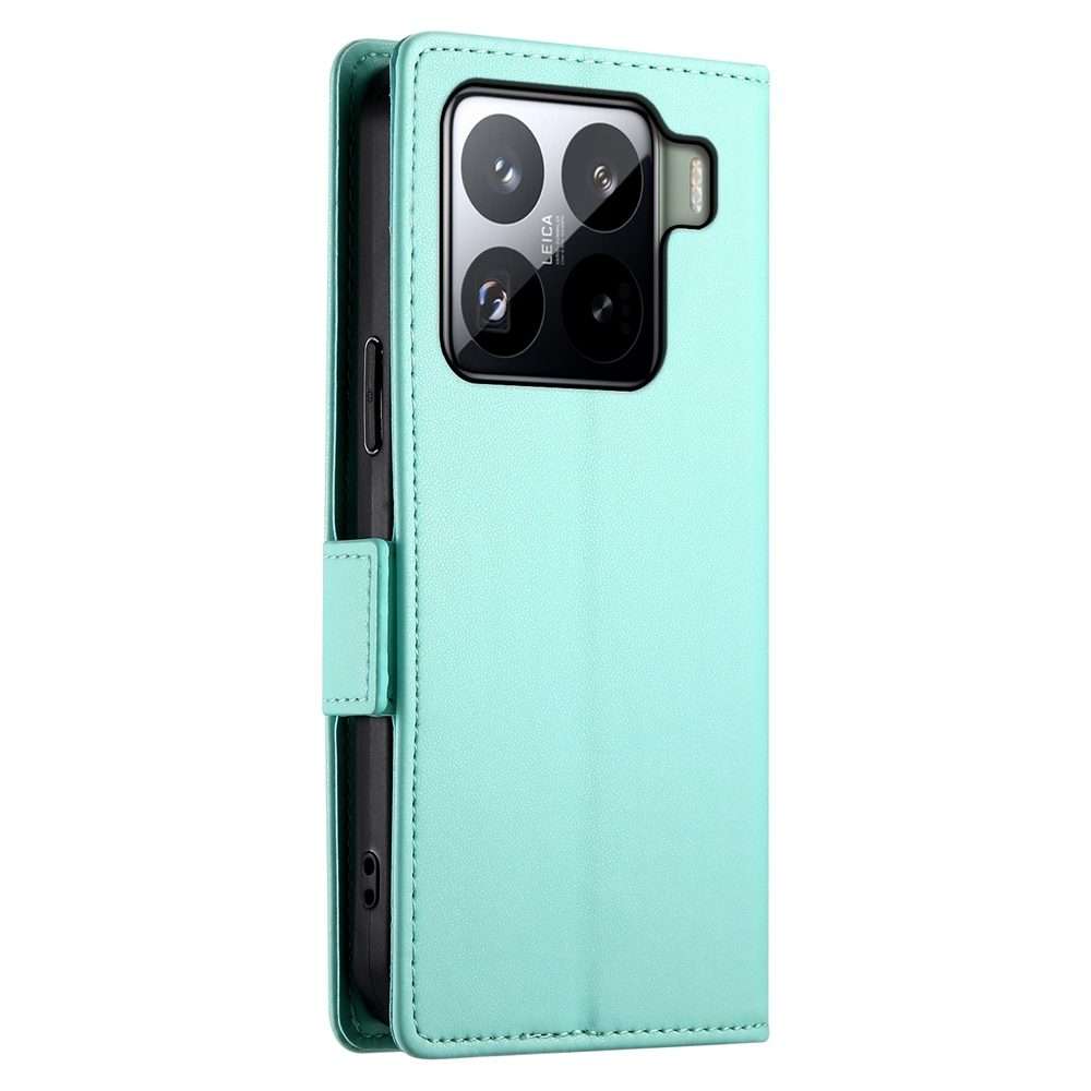 For Xiaomi 15 Pro Side Buckle Magnetic Frosted Leather Phone Case(Mint Green)