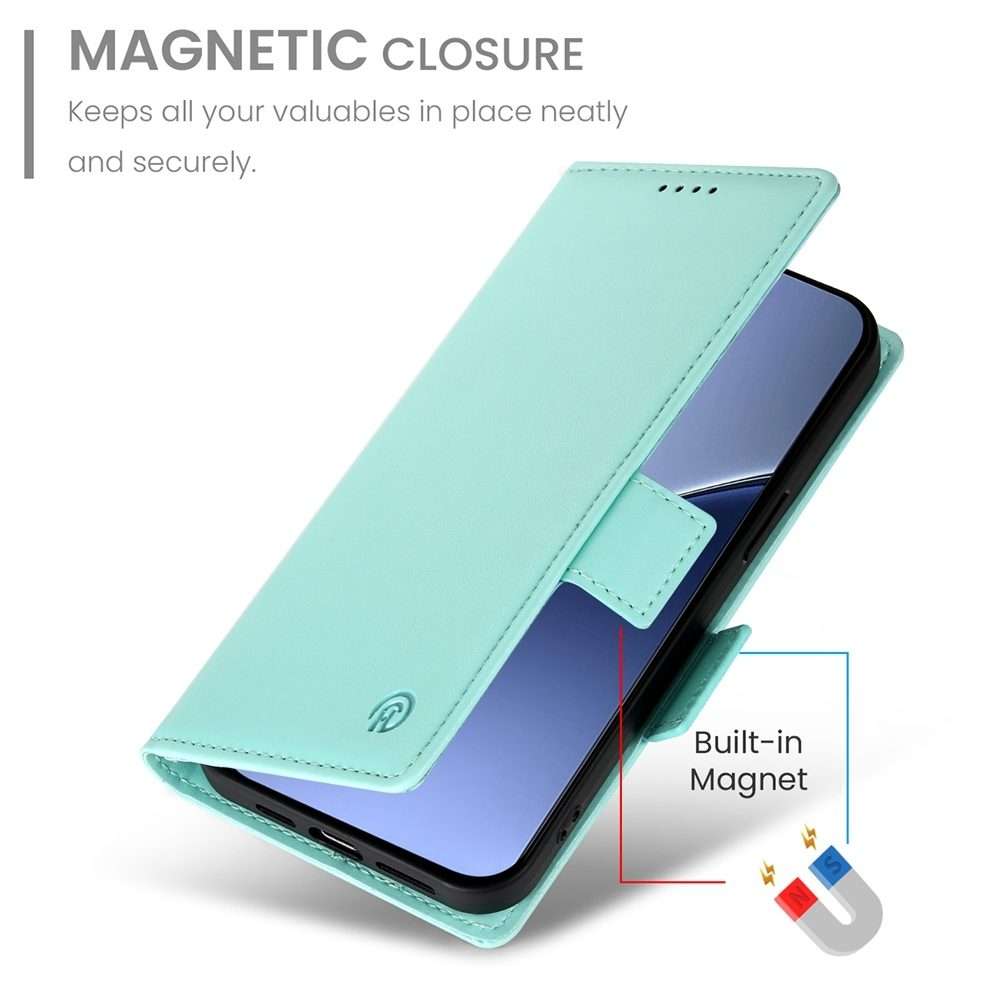 For Xiaomi 15 Pro Side Buckle Magnetic Frosted Leather Phone Case(Mint Green)