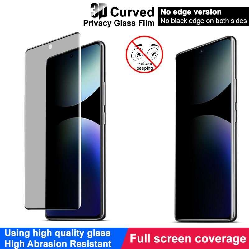 For Redmi Note 14 Pro 4G Global imak No Edge Version 3D Curved Privacy Full Screen Tempered Glass