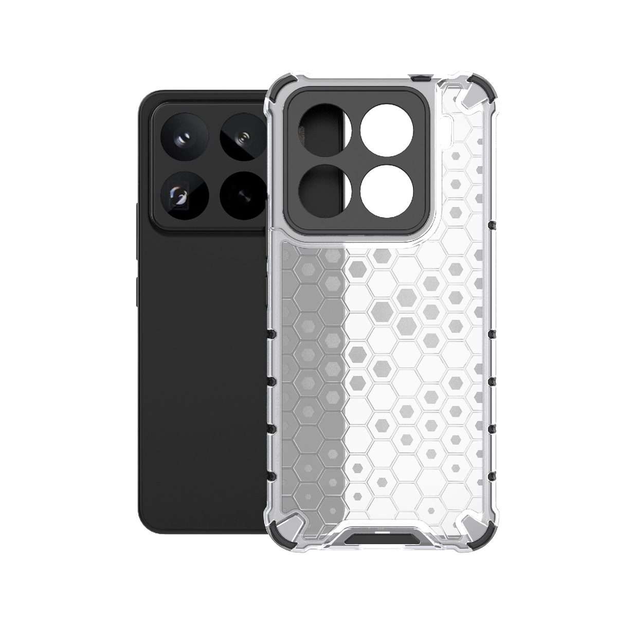 For Xiaomi 15 Pro 5G Honeycomb Shockproof Phone Case(White)