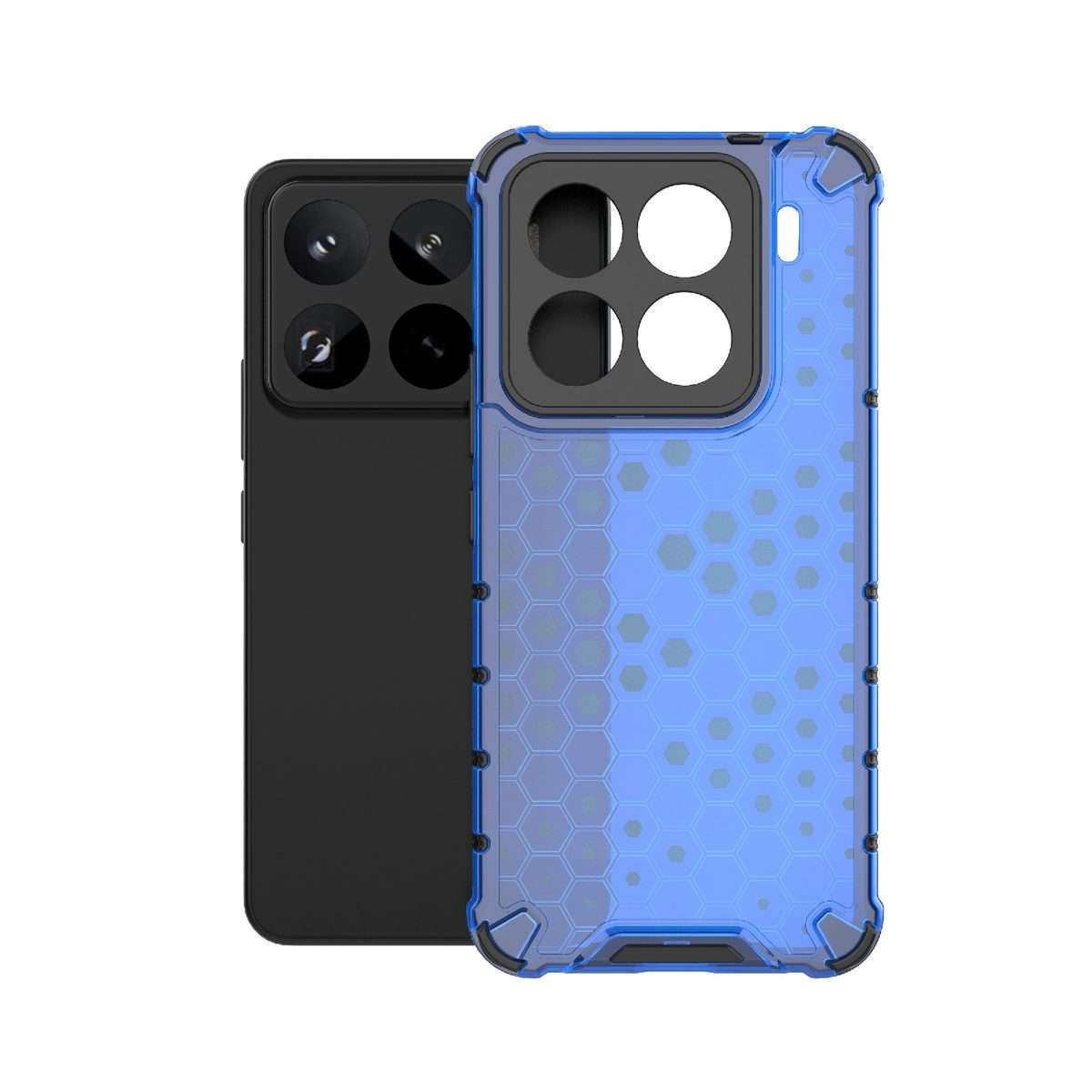 For Xiaomi 15 Pro 5G Honeycomb Shockproof Phone Case(Blue)