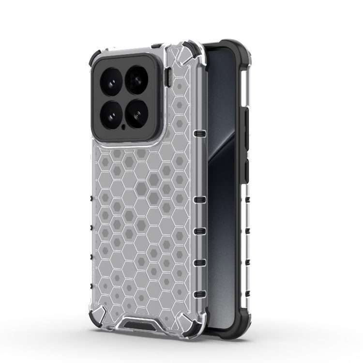 For Xiaomi 15 5G Honeycomb Shockproof Phone Case(White)