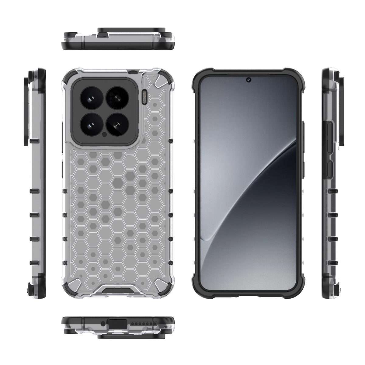 For Xiaomi 15 5G Honeycomb Shockproof Phone Case(White)