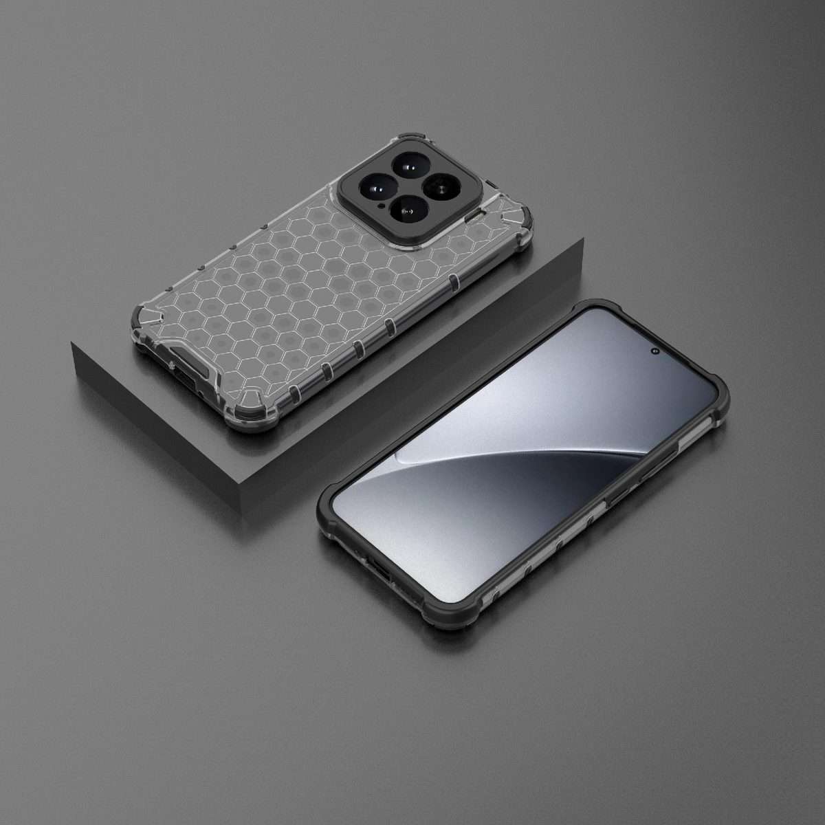 For Xiaomi 15 5G Honeycomb Shockproof Phone Case(Black)