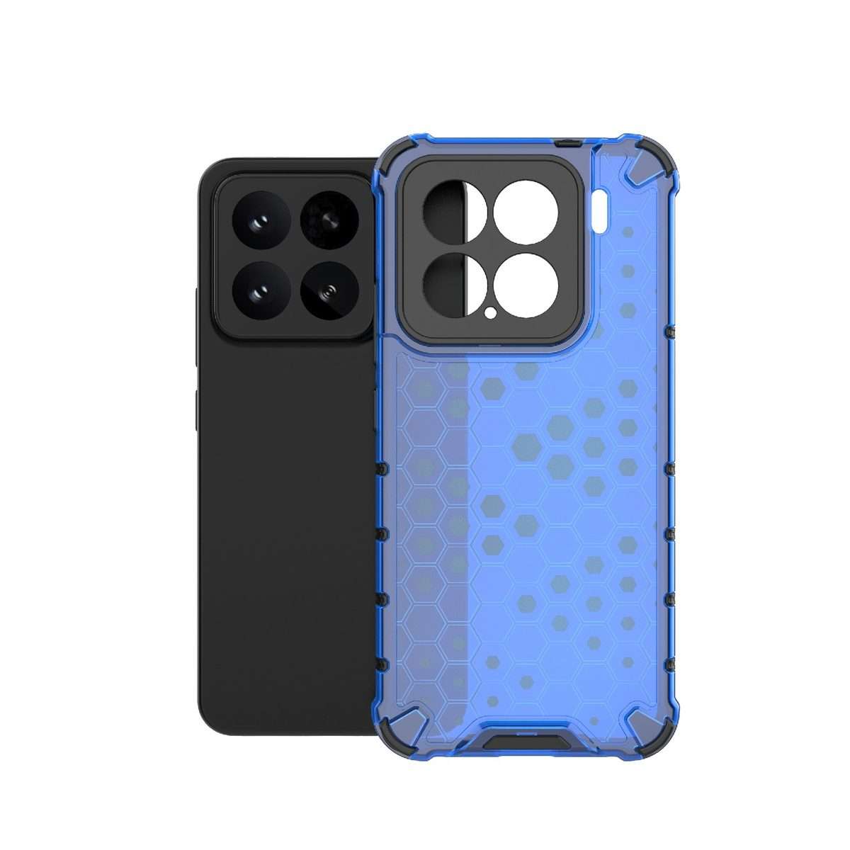 For Xiaomi 15 5G Honeycomb Shockproof Phone Case(Blue)