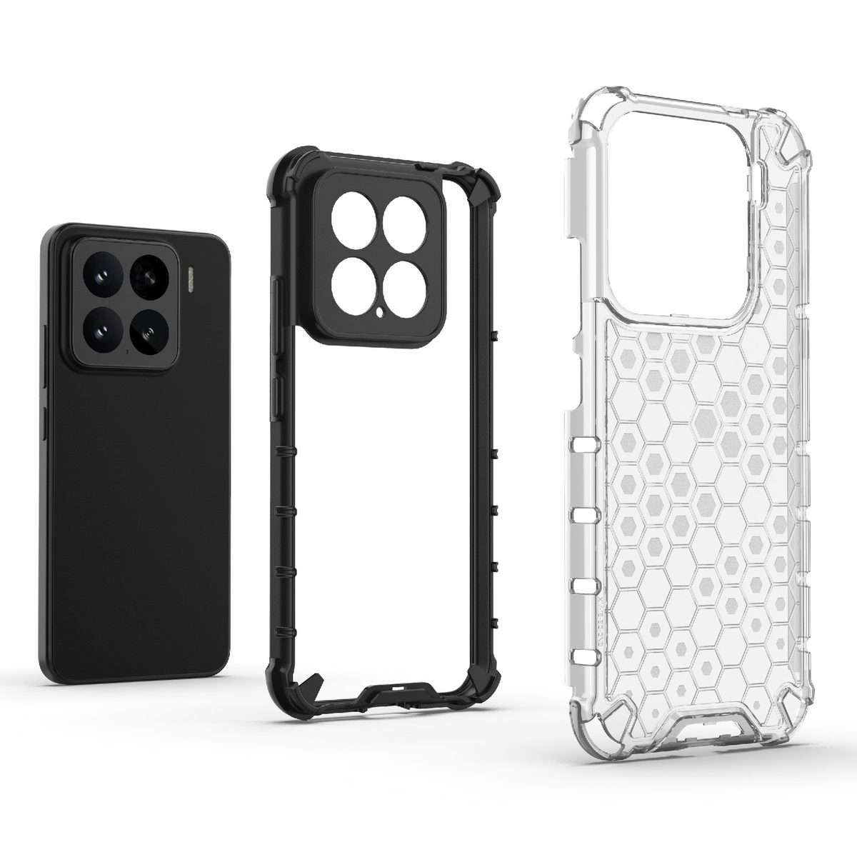 For Xiaomi 15 5G Honeycomb Shockproof Phone Case(Blue)