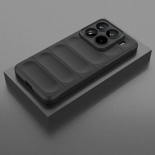 For Xiaomi 15 Pro 5G Magic Shield TPU + Flannel Phone Case(Black)