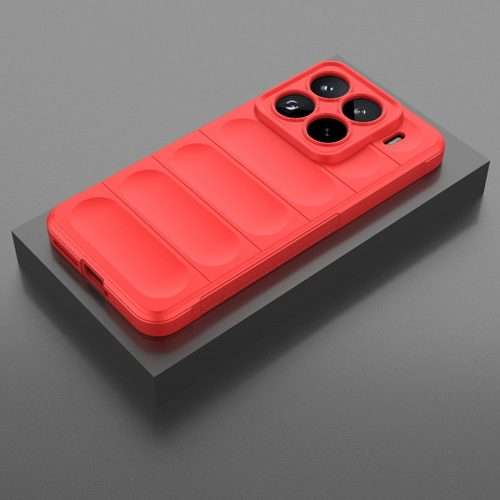 For Xiaomi 15 Pro 5G Magic Shield TPU + Flannel Phone Case(Red)