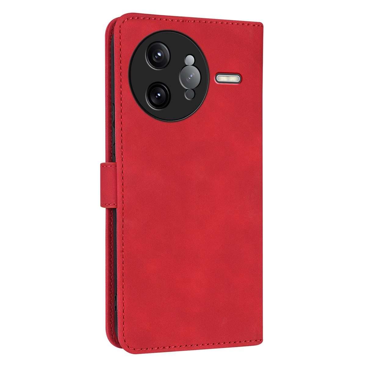 For Redmi K80 Pro AZNS Skin Feel Calf Texture Flip Leather Phone Case(Red)