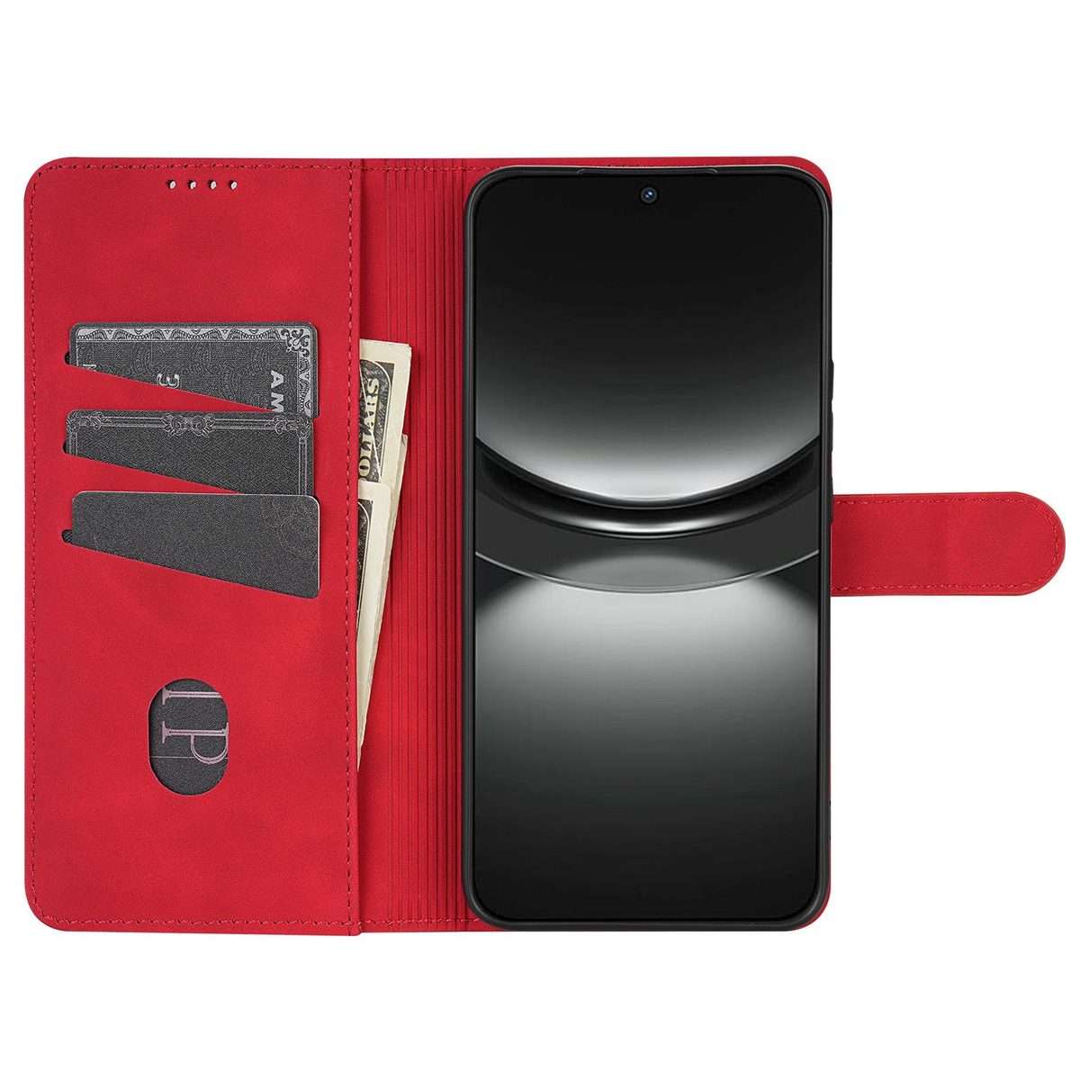 For Redmi K80 Pro AZNS Skin Feel Calf Texture Flip Leather Phone Case(Red)