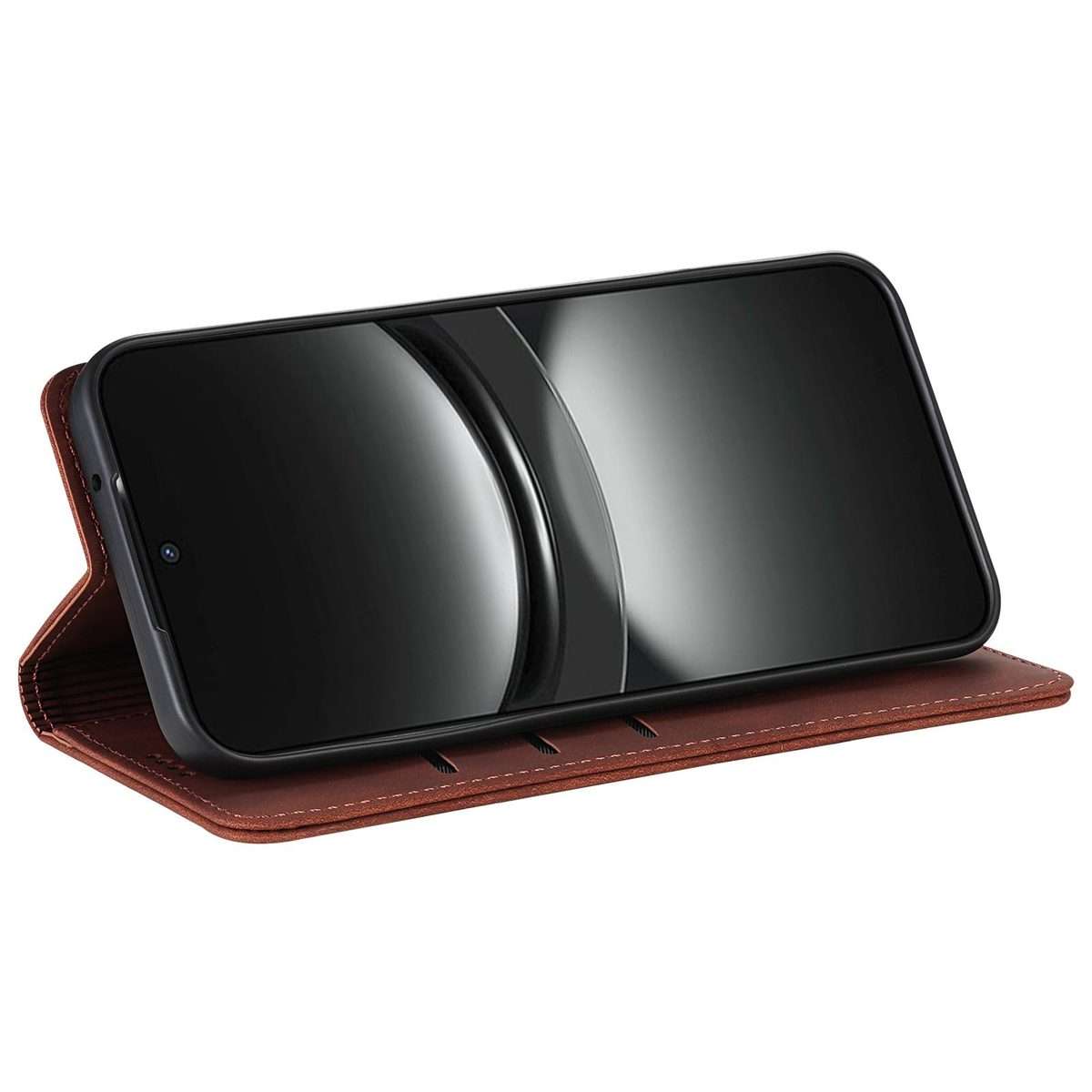 For Redmi K80 Pro AZNS Skin Feel Calf Texture Flip Leather Phone Case(Brown)