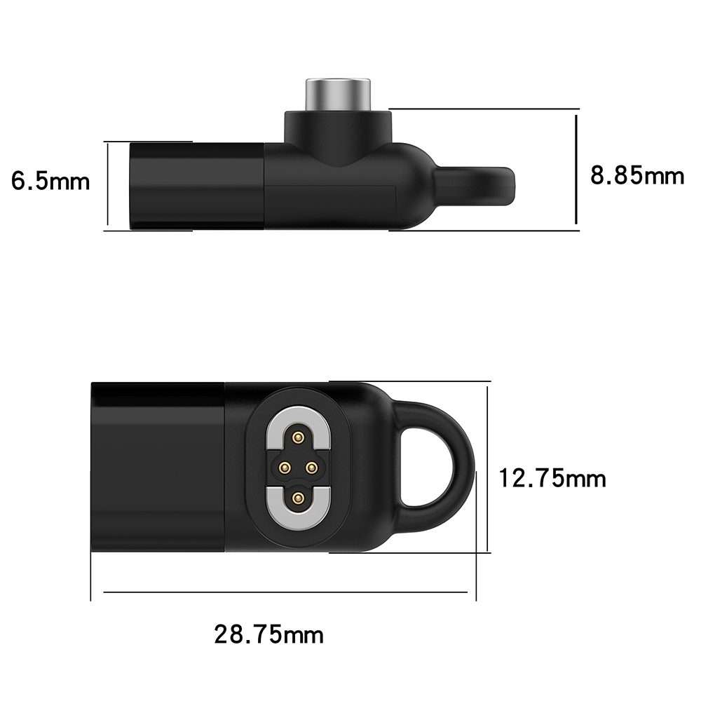 For Shokz OpenSwim Pro S710 Bone Conduction Earphone USB-C / Type-C Interface Adapter ... (Black)