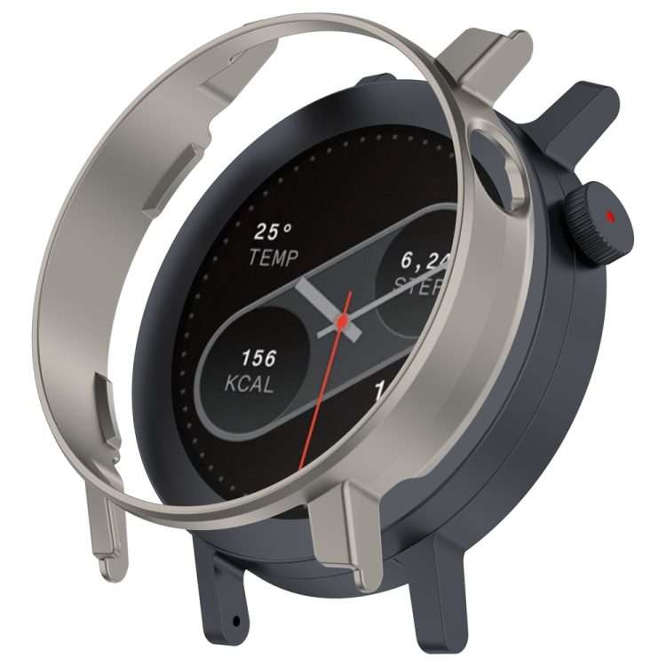 For Nothing CMF Watch Pro 2 Half Package Hollow PC Watch Protective Case(Titanium Steel Color)