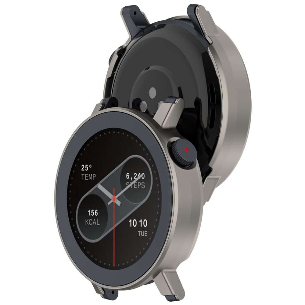 For Nothing CMF Watch Pro 2 Half Package Hollow PC Watch Protective Case(Titanium Steel Color)
