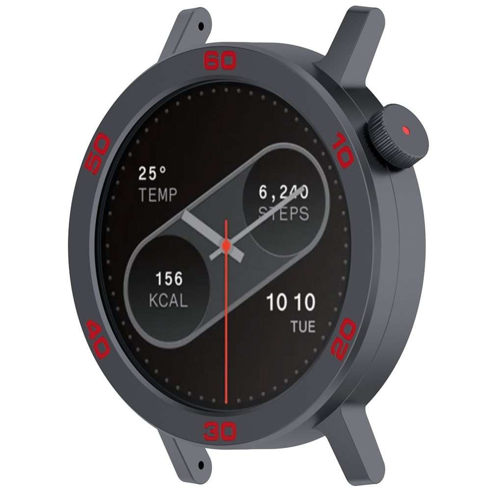 For Nothing CMF Watch Pro 2 Smart Watch Metal Bezel Number Ring Frame(Grey Red)