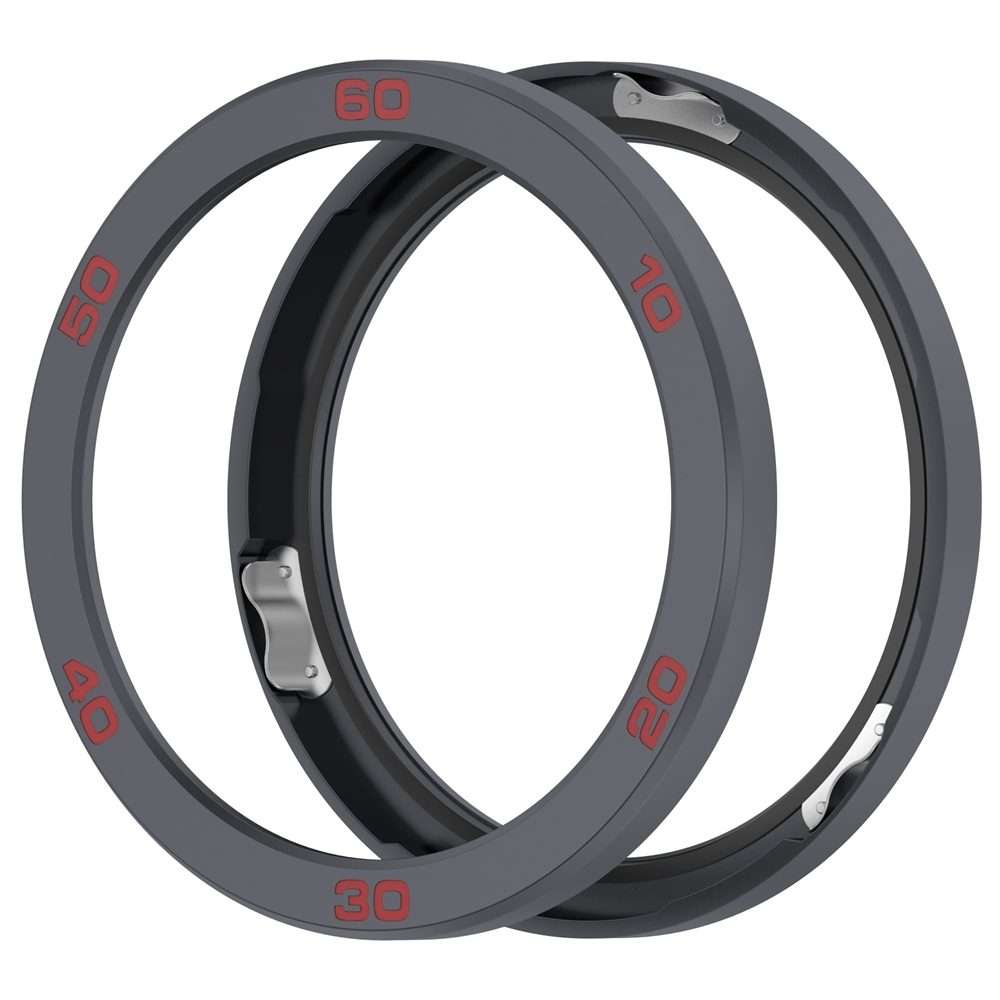 For Nothing CMF Watch Pro 2 Smart Watch Metal Bezel Number Ring Frame(Grey Red)