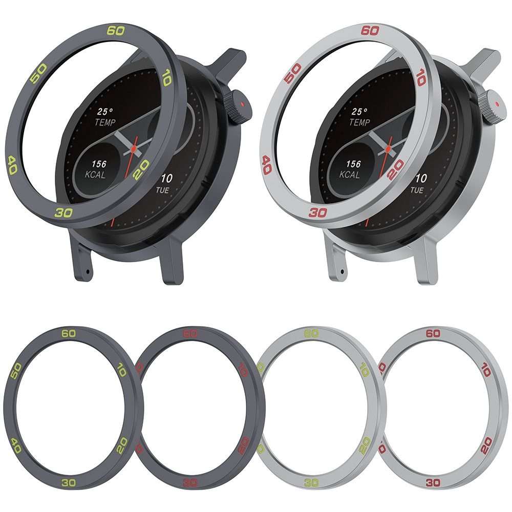 For Nothing CMF Watch Pro 2 Smart Watch Metal Bezel Number Ring Frame(Grey Red)