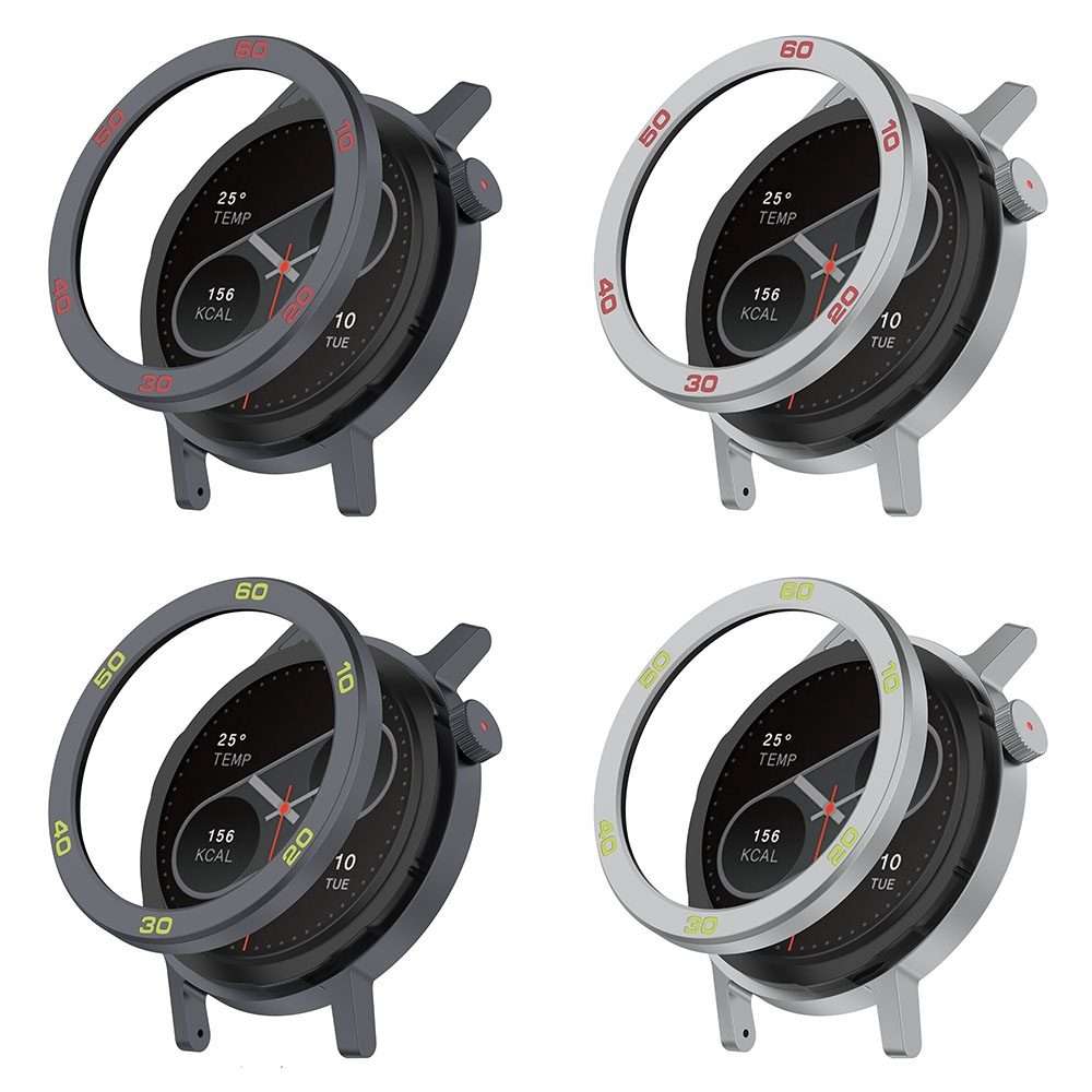 For Nothing CMF Watch Pro 2 Smart Watch Metal Bezel Number Ring Frame(Grey Red)